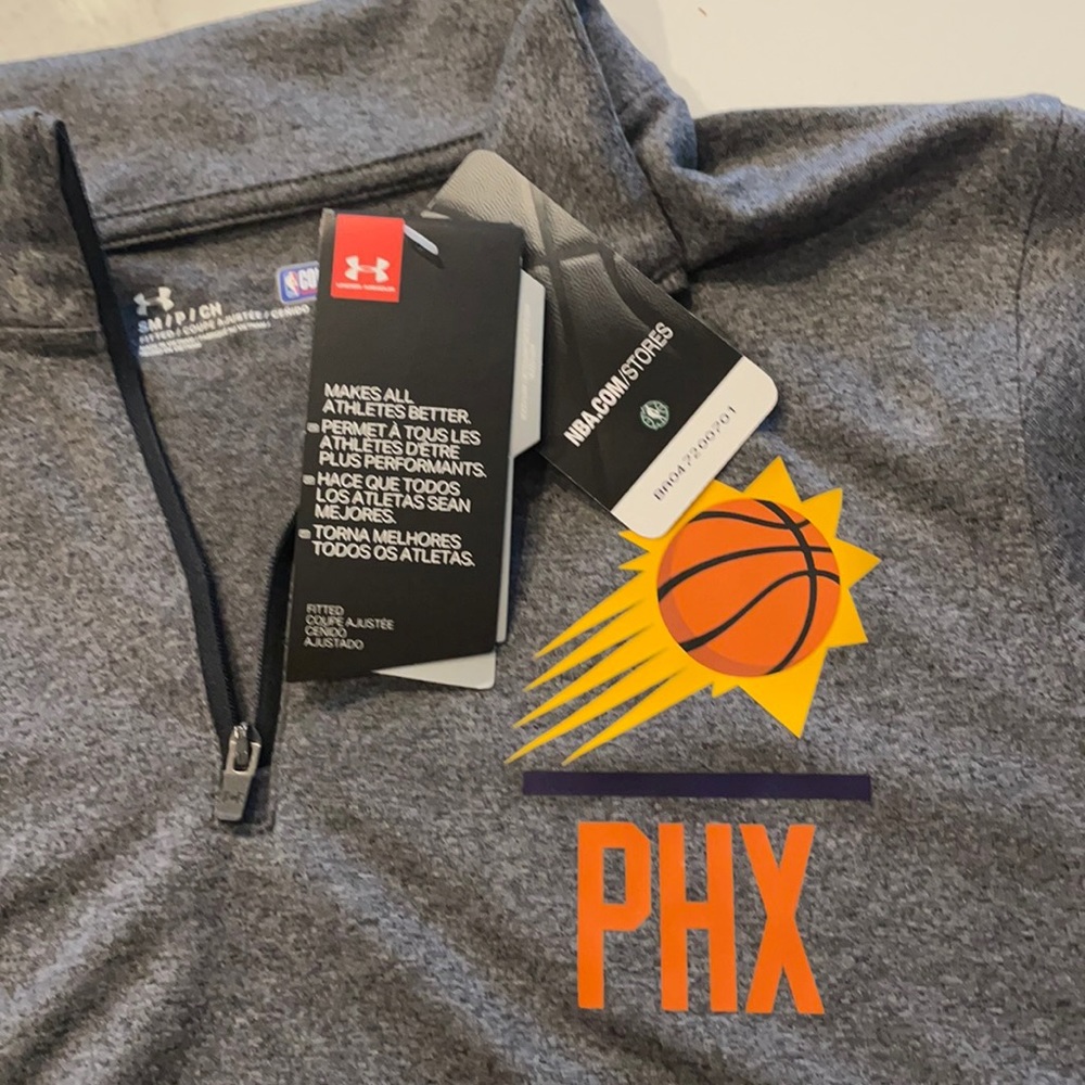 NEW Men’s SM Phoenix NBA Suns Fitted Jacket Gray